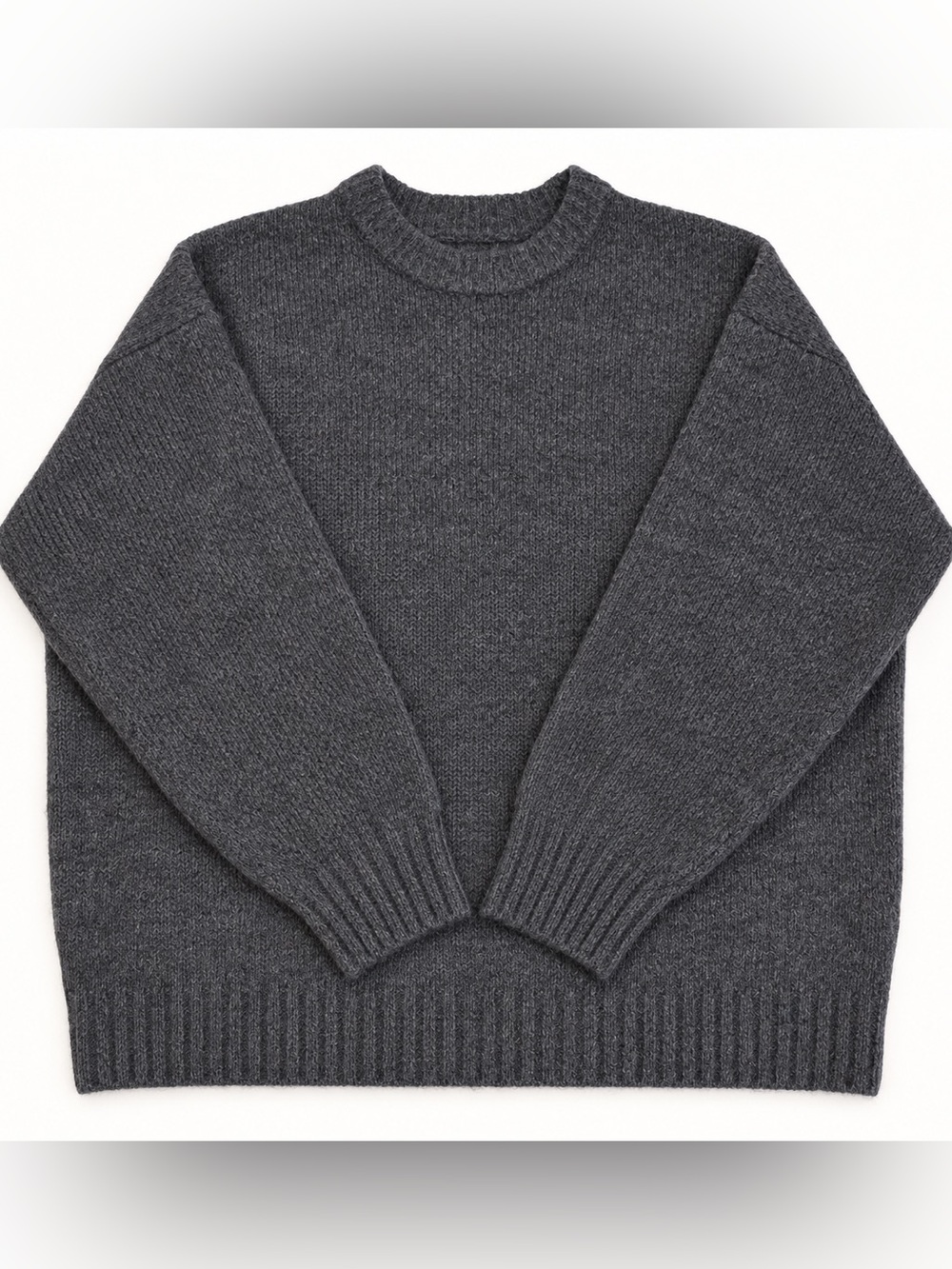 NWT ASOS DESIGN Brown Fuzzy Knit Crewneck Sweater Size M